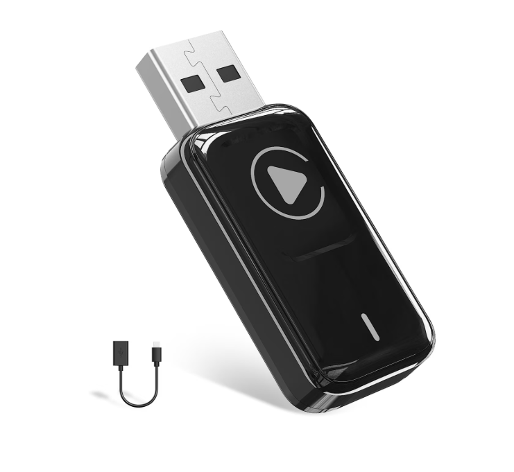 Wireless CarPlay Adapter, 2-in-1 Plug & Play , Android Auto, Converts Wired to Wireless, Auto Connect, No Latency for Apple iPhone iOS 10+ and Cars from 2015+