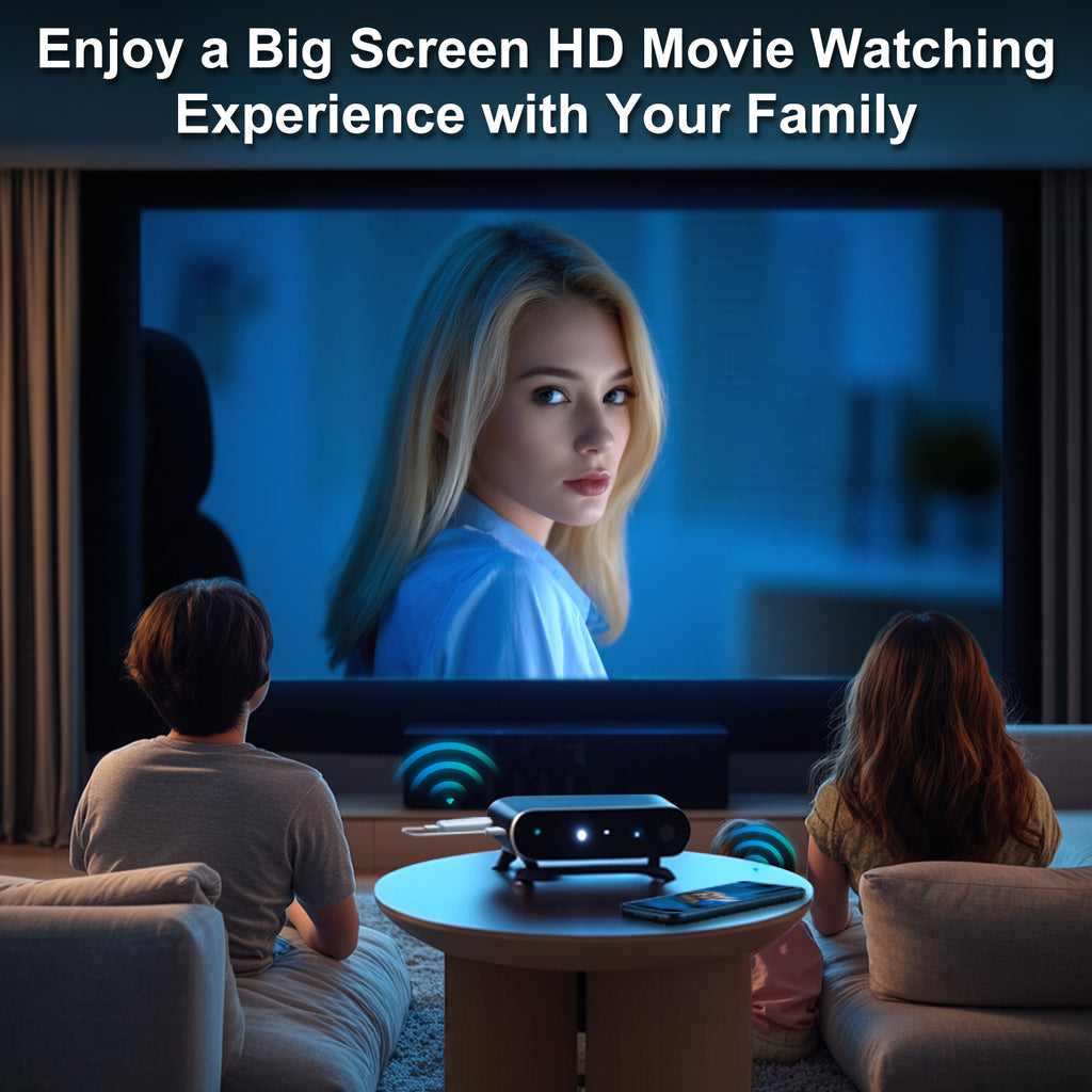 Wireless HDMI Transmitter and Receiver 2-in-1, Plug & Play Portable, 4K Decode 1080P Output, Video Streaming from Laptop, PC, Tablet , Smartphone to TV Projector Monitor