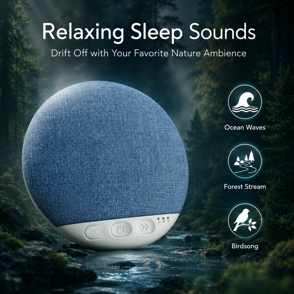 Pillow Speaker for Sleeping, Bluetooth Under Pillow Speaker with White Noise & Sleep Timer, Ultra-Thin Bed Speaker for Side Sleepers, 48H Battery Life for Adult Kids