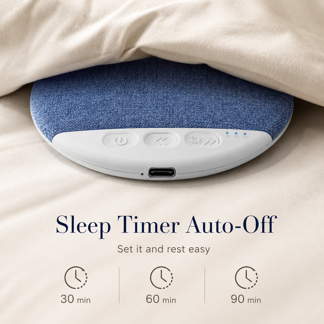 Pillow Speaker for Sleeping, Bluetooth Under Pillow Speaker with White Noise & Sleep Timer, Ultra-Thin Bed Speaker for Side Sleepers, 48H Battery Life for Adult Kids