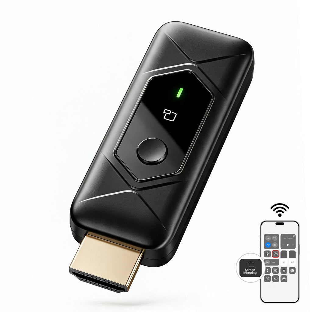 Wireless HDMI Transmitter and Receiver, Plug & Play Portable, 4K Decode 1080P Output, Video Streaming from Laptop, PC, Tablet , Smartphone to TV Projector Monitor