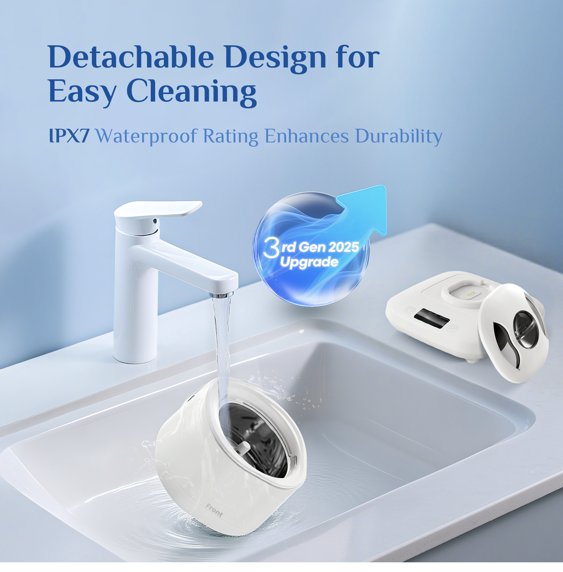 Retainer Cleaner Machine, Jewelry Cleaner Ultrasonic machine for Mouth Guards, Jewelry, Rings, Invisalign Cleaner, Detachable Design with Digital Timer & 4 Cleaning Modes, 2025