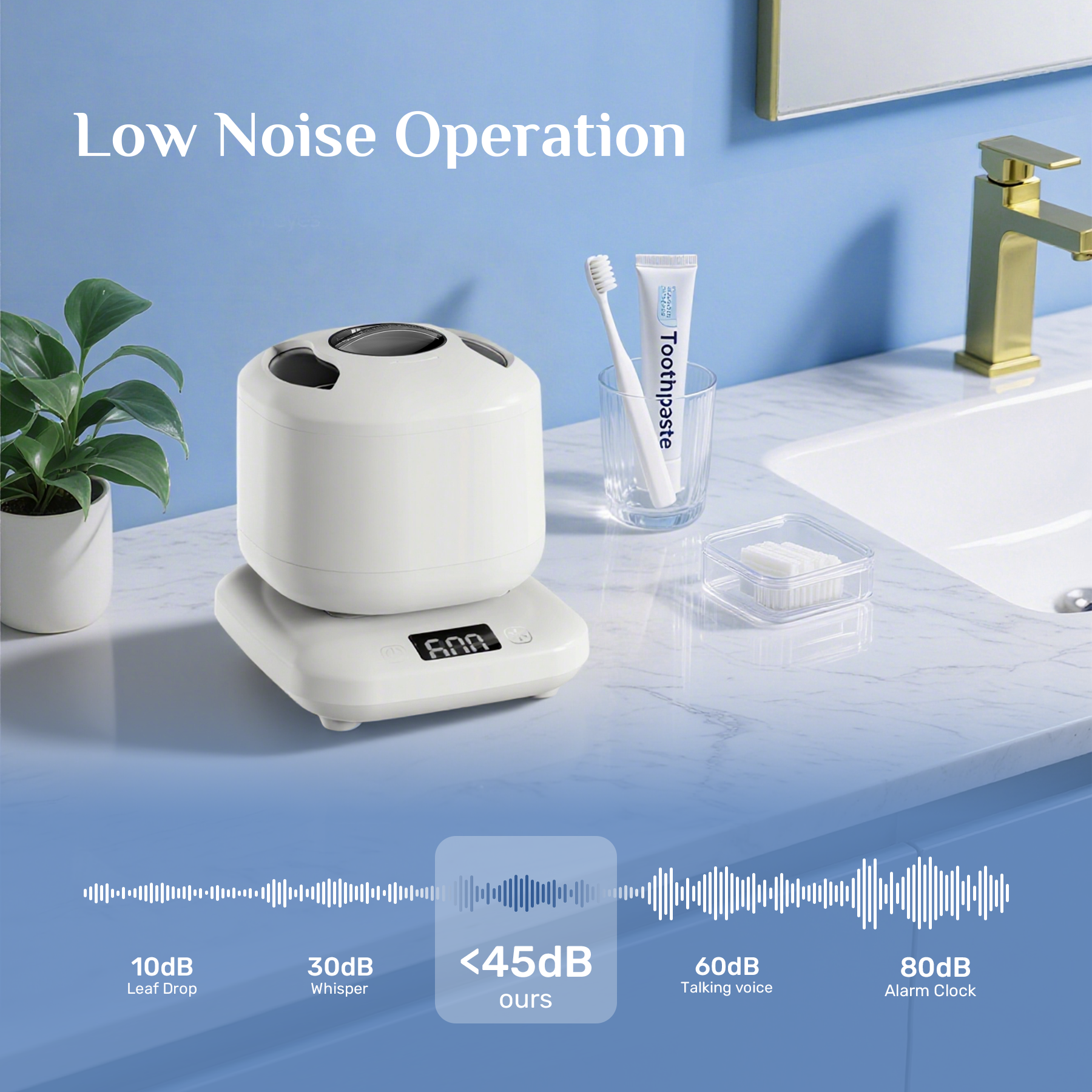 Retainer Cleaner Machine, Jewelry Cleaner Ultrasonic machine for Mouth Guards, Jewelry, Rings, Invisalign Cleaner, Detachable Design with Digital Timer & 4 Cleaning Modes, 2025